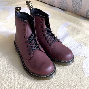 Dr Martens maroon boots